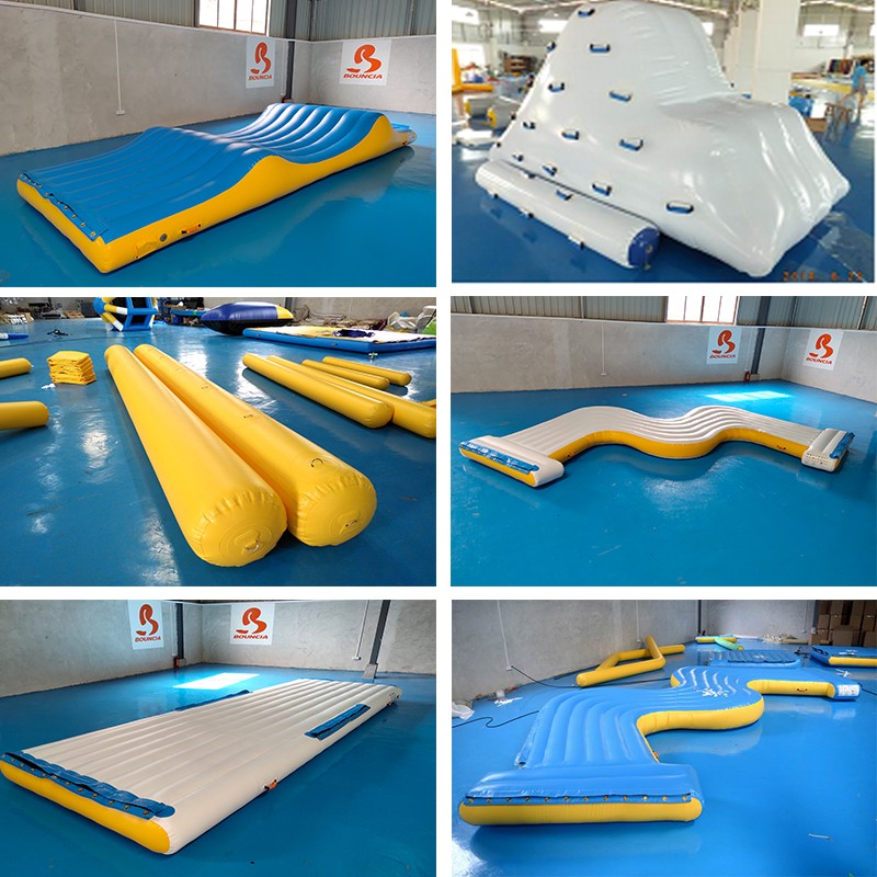 Bouncia floating inflatable water slide park factory price for outdoors-8
